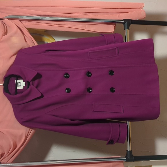 Anne Klein Double Breasted Wool Peacoat - Picture 8 of 9